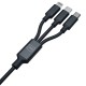 3mk Hyper Cable 3in1 Black Kabel USB-A/USB-C do USB-C/Micro/Lightning 1.5m