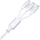 3mk Hyper Cable 3in1 White Kabel USB-A/USB-C do USB-C/Micro/Lightning 1.5m