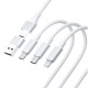 3mk Hyper Cable 3in1 White Kabel USB-A/USB-C do USB-C/Micro/Lightning 1.5m