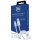 3mk Hyper Cable White Kabel USB-A to C 60W 3A 1.2m