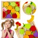 Puzzle jigsaw din lemn cu fructe pentru copii - 12 piese