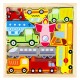 Vehicule, puzzle jigsaw din lemn pentru copii - 12 piese