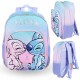 DISNEY Stitch Angel Niebieski plecak dla dziewczynki, plecak szkolny 38x31x12 cm