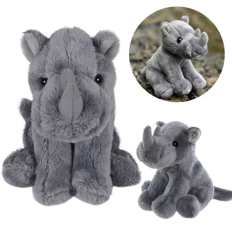 Charlie Bears Mascota Rhino, din seria Cuddle Cubs, un mic pluș ideal pentru bebeluși, 13 centimetri