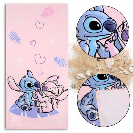 Lilo i Stitch Ręcznik bawełniany, ręcznik plażowy, dla dzieci 70x140 cm OEKO-TEX