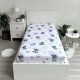 DISNEY Stitch prześcieradło dla dzieci, bawełniane prześcieradło z gumką 90x200cm+25cm, OEKO-TEX