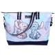 Stitch Disney Niebieska materiałowa torba podróżna, torba turystyczna, pojemna 54x18x23 cm