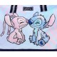 Stitch Disney Niebieska materiałowa torba podróżna, torba turystyczna, pojemna 54x18x23 cm