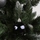 Anthracite Christmas tree baubles, ornament set, Christmas tree ornaments 5cm, 8 pcs.