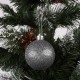 Anthracite Christmas tree baubles, ornament set, Christmas tree ornaments 5cm, 8 pcs.