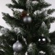 Anthracite Christmas tree baubles, ornament set, Christmas tree ornaments 5cm, 8 pcs.