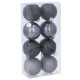 Anthracite Christmas tree baubles, ornament set, Christmas tree ornaments 5cm, 8 pcs.