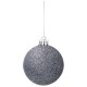 Anthracite Christmas tree baubles, ornament set, Christmas tree ornaments 5cm, 8 pcs.