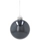 Anthracite Christmas tree baubles, ornament set, Christmas tree ornaments 5cm, 8 pcs.