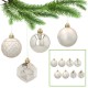 Goldene Christbaumkugeln, Set aus Kunststoffkugeln, Christbaumschmuck 6cm, 8 Stück