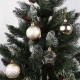 Gouden kerstballen, set van plastic kerstballen, kerstboom ornamenten 6cm, 8 stuks