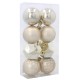 Boules de Noël dorées, set de boules en plastique, ornements de sapin de Noël 6cm, 8 pcs.