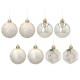 Goldene Christbaumkugeln, Set aus Kunststoffkugeln, Christbaumschmuck 6cm, 8 Stück