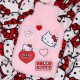 Hello Kitty Jasnoróżowy termofor z miękką poszewką, futrzany, duży, naturalny kaucuk 1,75 l