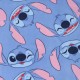 DISNEY Stitch Pyjama à manches longues en velours bleu pour dames