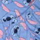 DISNEY Stitch Pyjama à manches longues en velours bleu pour dames