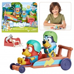 Bluey i Rusty Zestaw figurek Gokart, pojazd + figurki dla dzieci 3+