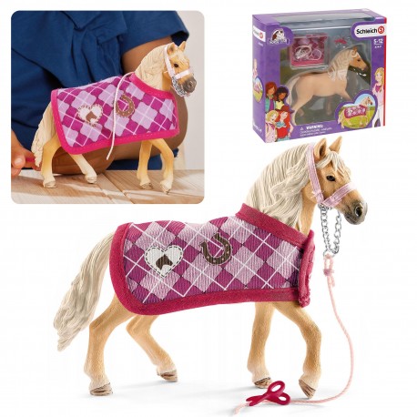 Schleich Horse Club - Koń Andaluzyjski Sofia z zestawem modowym, figurka dla dzieci 5+