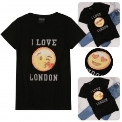 Czarna bluzeczka I Love London PRIMARK