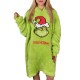 Grinch verde, sudadera unisex, bata, manta con capucha, snuddie