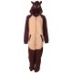 Brown Soft &amp; Warm One-Piece Long Sleeved Onesie For Men Bulldog STAR CLOTHING