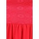 Red Cross-Strap Back, Lace Top &amp; Lightweight Chiffon Mini Dress by John Zack