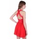 Mini robe en dentelle de couleur rouge John Zack