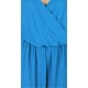 Blue, Sleeveless, Wrap Front,  Elastic Waist, Jumpsuit For Ladies By John Zack