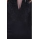 Black, Sheer Mesh, Mini-Length Lining, Slim Fit Maxi Dress By John Zack