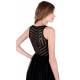 Black Sequin Embellished &amp; Lightweight Tulle Midi Dress by John Zack