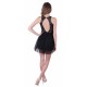 Black Sequin Embellished &amp; Open Back Mini Dress by John Zack