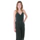 Green, Glitter, Sleeveless, Cropped Wide Leg, Jumpsuit, Playsuit For Ladies By John Zack