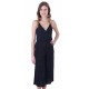 Navy Blue, Wrap Front, Wide 3/4 Length Leg Jumpsuit For Ladies By John Zack