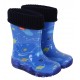 Demar Child Boy Galaxy Warm Wellies Wellingtons