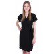 Black Short Sleeved &amp; Side Tie Detail Midi Dress by John Zack