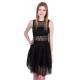 ASOS Czarna sukienka mini siatka + koronka