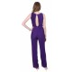 Purple, Sleeveless, Wide Leg, Jumpsuit For Ladies By John Zack