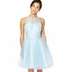 ASOS Niebieska sukienka mini typu balerina
