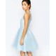 John Zack Premium Lace Top Mini Party Prom Tulle Prom Dress Sleeveless Lined