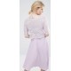 Light Violet, Short Sleeves, Floral Lace Overlay, Midi Dress By John Zack