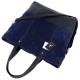 Women Suede Eco Leather Navy Black Bag