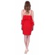 ASOS Czerwona, ołówkowa sukienka mini falbanki