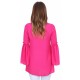 ASOS Elegancka, różowa bluzka, rękawy dzwony