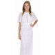 White, Fully Floral Lace, Cut Out Front Detail, Maxi Dress By John Zack