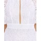 White, Fully Floral Lace, Cut Out Front Detail, Maxi Dress By John Zack